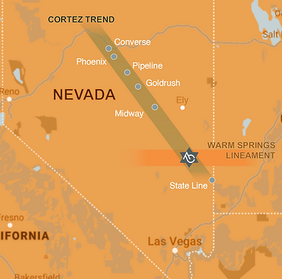 Allied Copper – SK Property in Nevada Map graphic