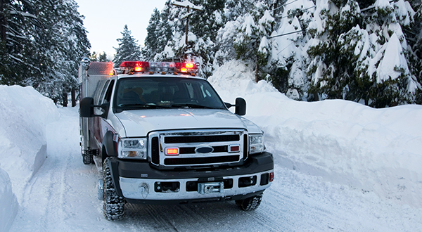 Image of Emergency Response Truck in Winter