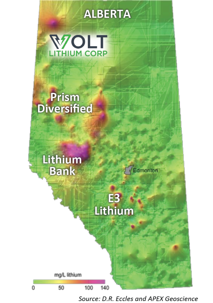 Image of lithium map - Alberta, Canada