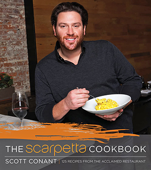 Book cover image of "The Scarpetta Cookbook" by Scott Conant.