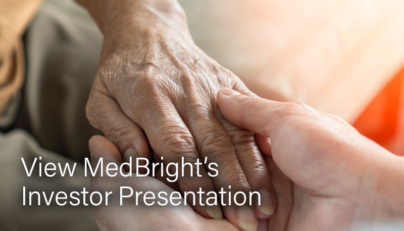 Image of handholding - MedBright Investor Presentation.